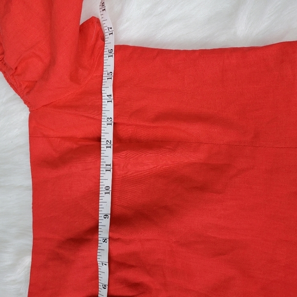 Gianni Bini Cold Shoulder Side-Zip Blouse Red Size 8 - Picture 5 of 12